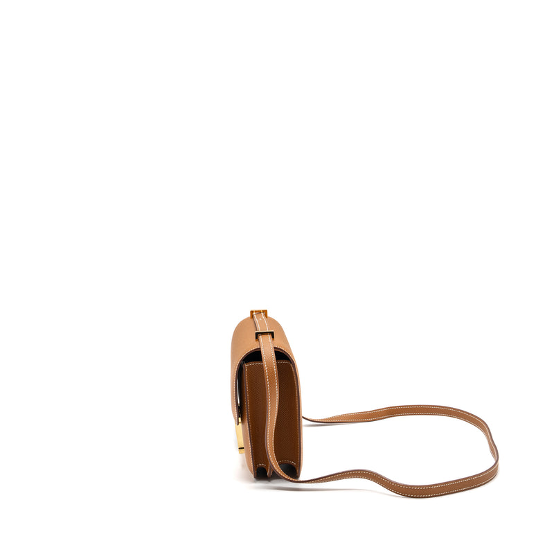 Hermes Mini Constance Epsom Gold GHW Stamp U