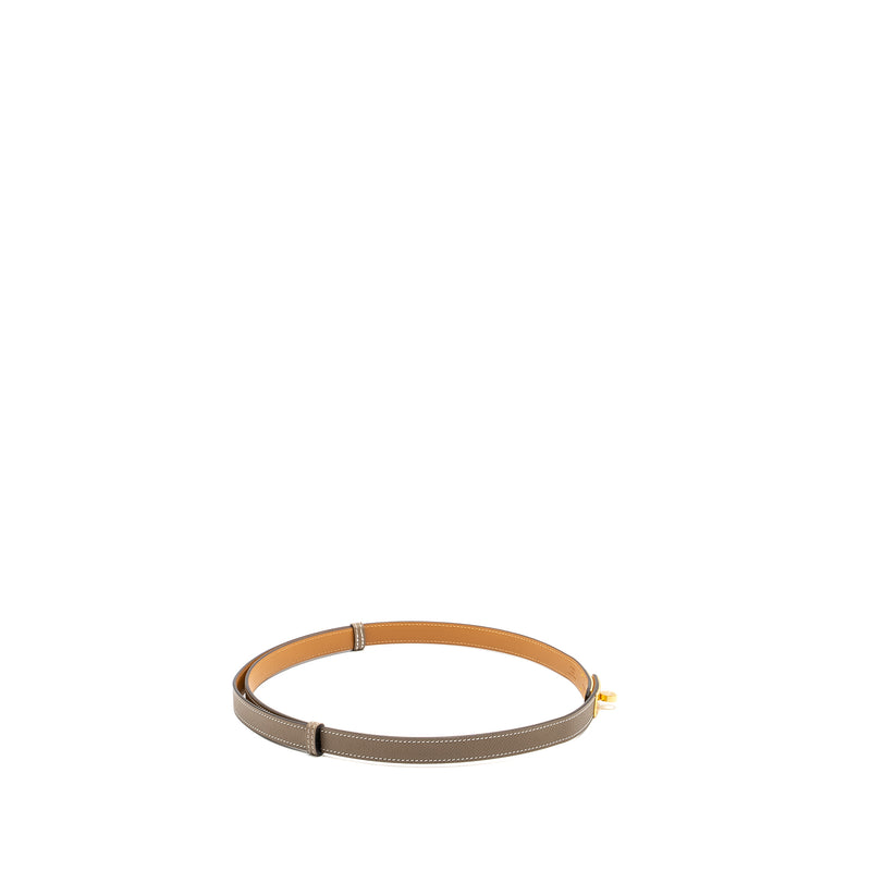 Hermes Kelly 18 Belt Epsom Etoupe GHW STAMP W