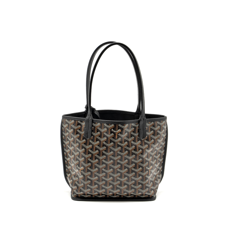 Goyard mini Anjou tote goyardline canvas/ calfskin black SHW