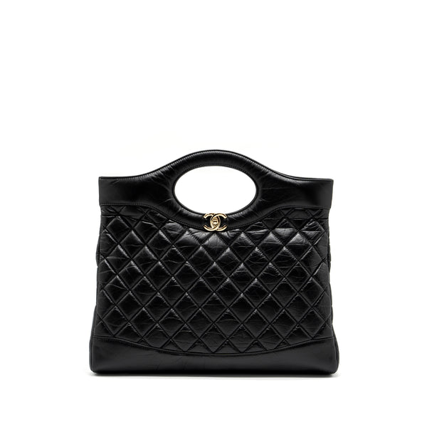 Chanel Large 31 Bag Aged Calfskin Black LGHW (Microchip)
