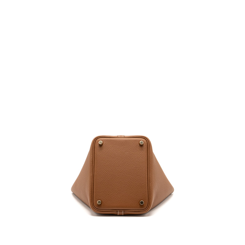 Hermes Picotin 18 Lock Bag Clemence Gold GHW Stamp B