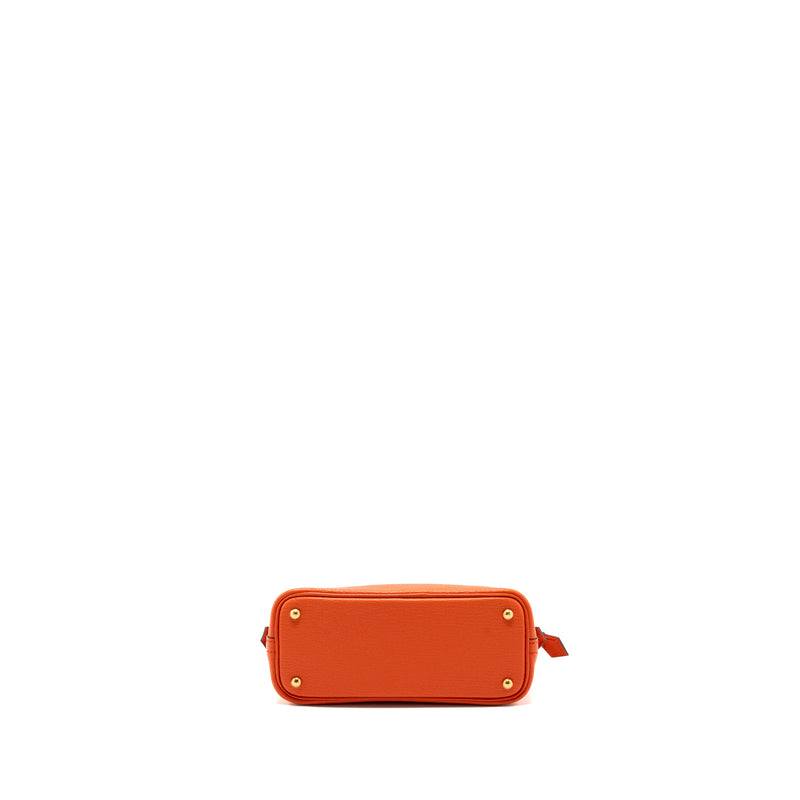Hermes Mini Bolide Chevre Mysore Poppy Orange GHW Stamp A