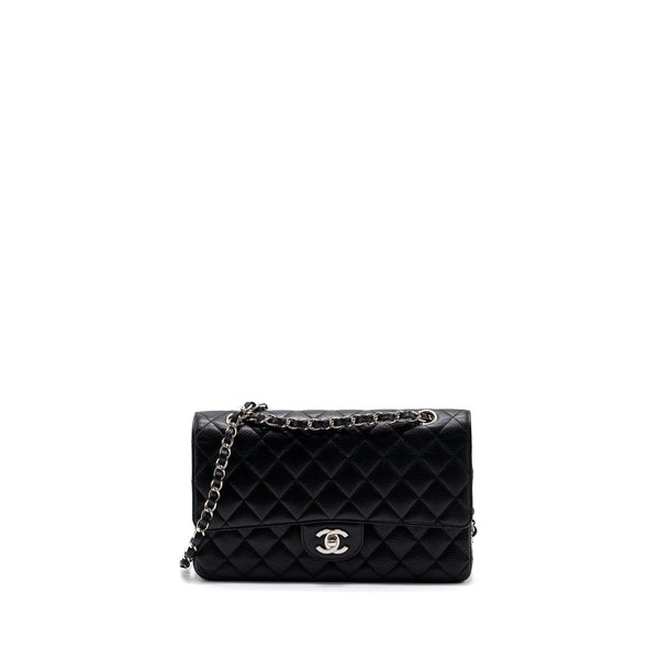 Chanel medium classic double flap bag caviar black SHW