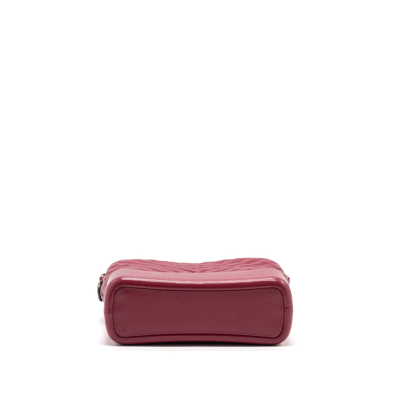 Chanel large chevron Gabrielle hobo bag calfskin raspberry multicolour hardware