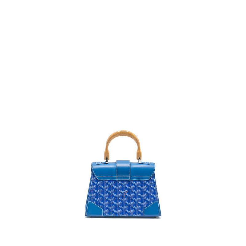 GOYARD Structure Saigon PM Bag Canvas/Calfskin Blue SHW