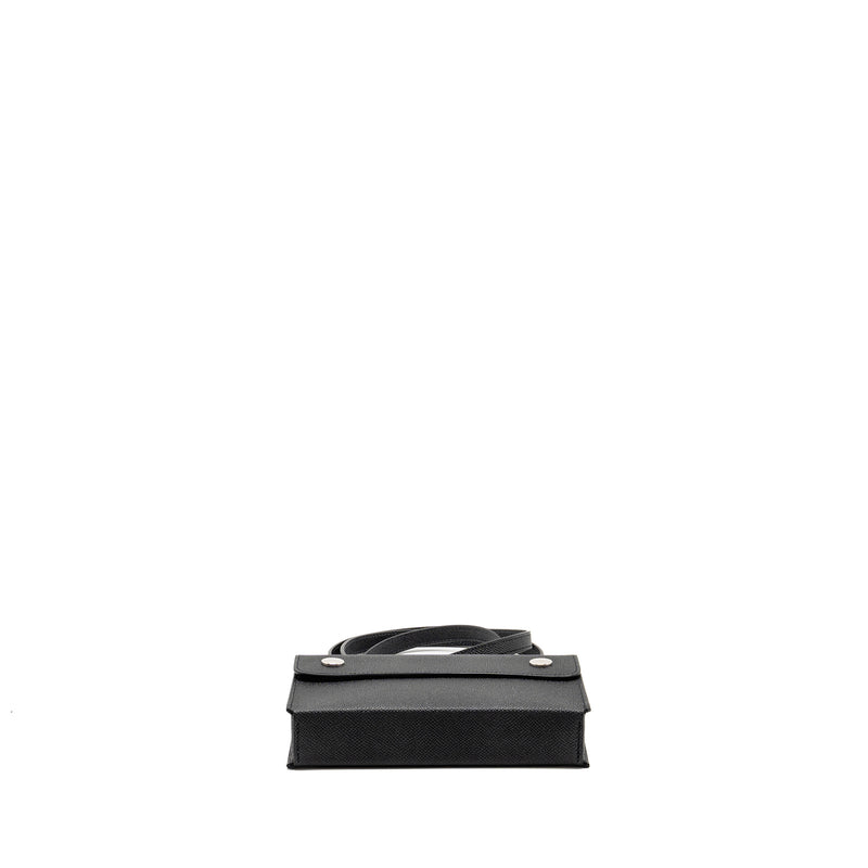 Hermes Hermesnap Epsom Black SHW Stamp W