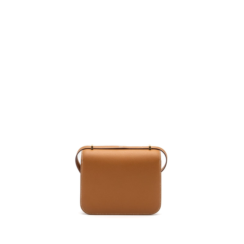 Hermes Mini Constance Epsom Gold GHW Stamp U