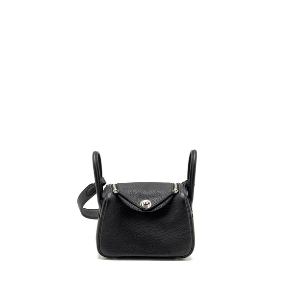 Hermes Mini Lindy II Clemence Black SHW Stamp K