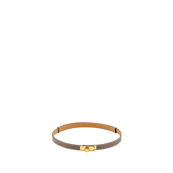 Hermes Kelly 18 Belt Epsom Etoupe GHW STAMP W