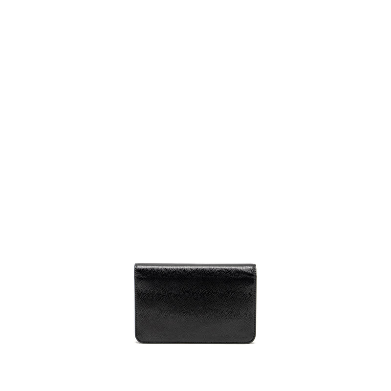 CHANEL Timeless Wallet On Chain Caviar Black SHW