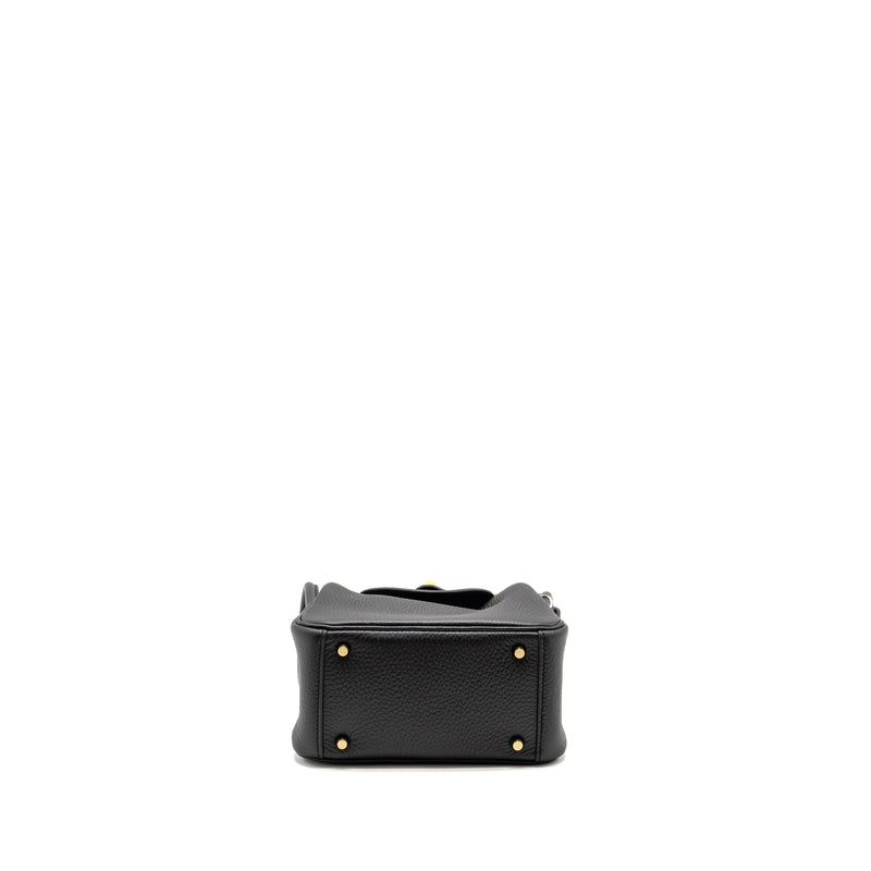 Hermes Mini  Lindy II Clemence Black GHW Stamp W