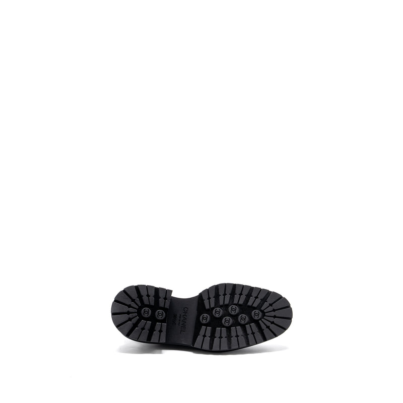 Chanel size 36.5 CC logo loafer black GHW