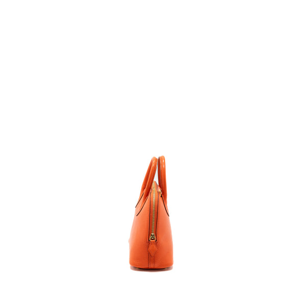 Hermes Mini Bolide Chevre Mysore Poppy Orange GHW Stamp A