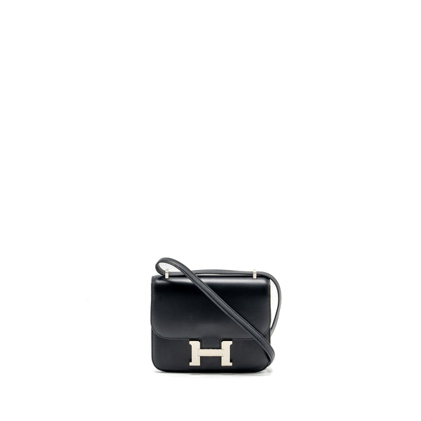 Hermes mini constance Allegro black / white SHW stamp Y