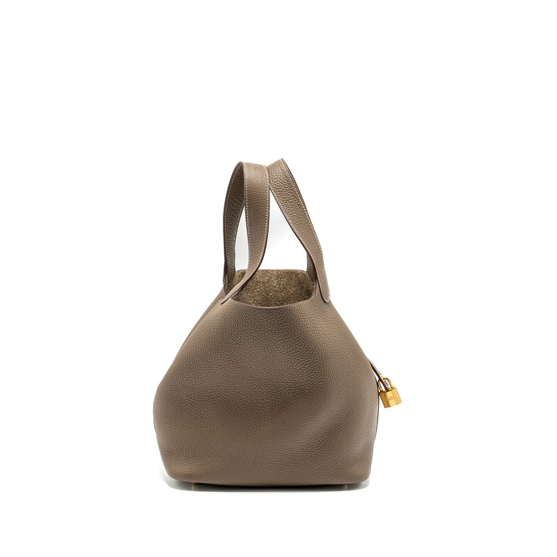 Hermes Picotin 22 Clemence Etoupe GHW stamp Y