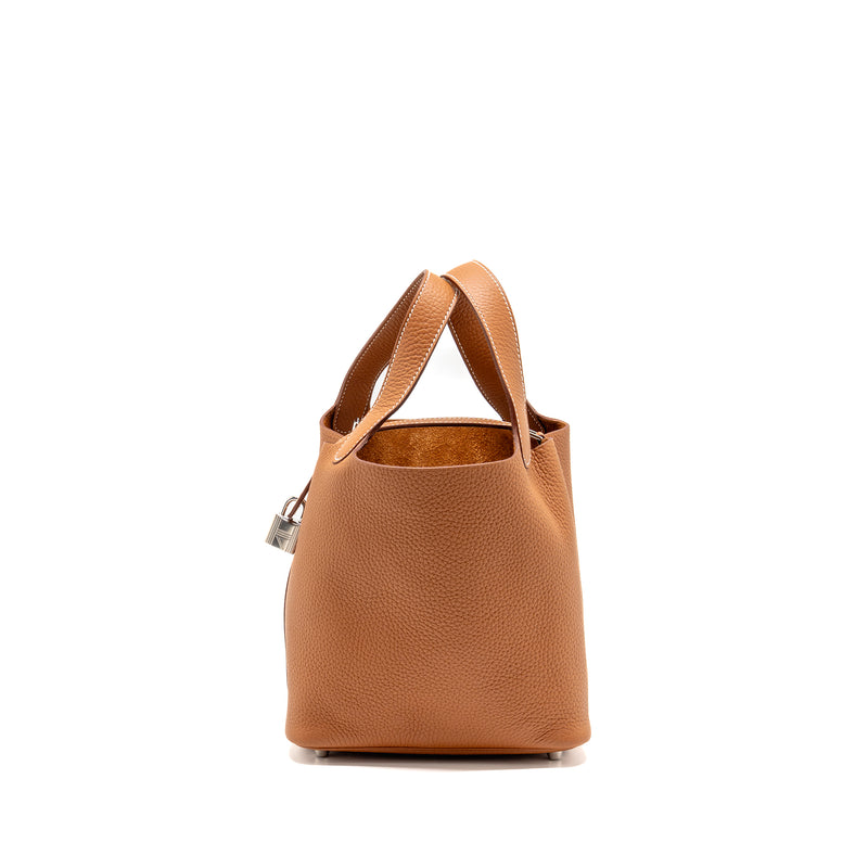 Hermes Picotin 18 Lock Bag Clemence Gold SHW Stamp Z