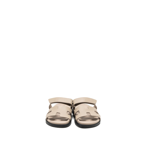 Hermes size 37 chypre sandal beige mastic