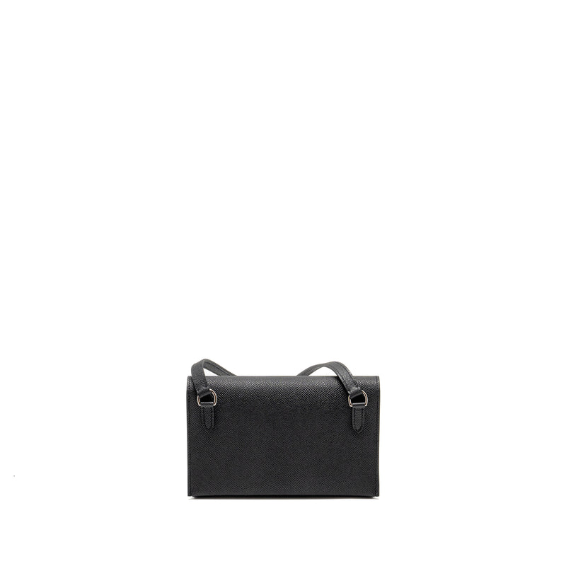 Hermes Hermesnap Epsom Black SHW Stamp W