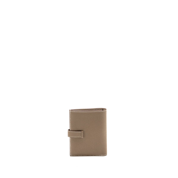 Hermes Bearn Compact Wallet Epsom Etoupe GHW Stamp W