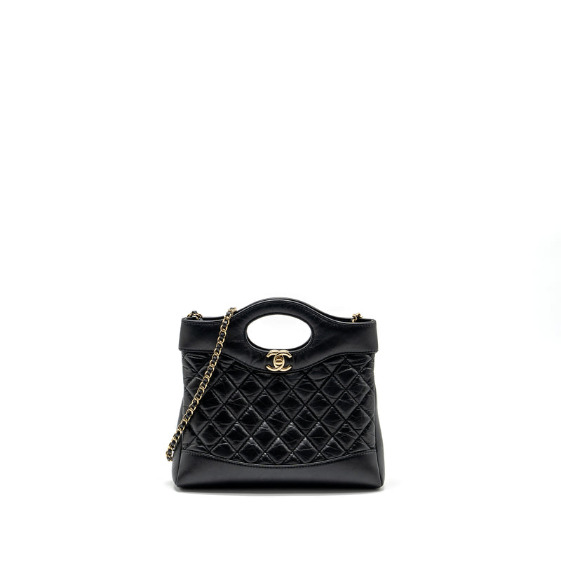 Chanel Mini 31 Bag Calfskin Black LGHW (Microchip)