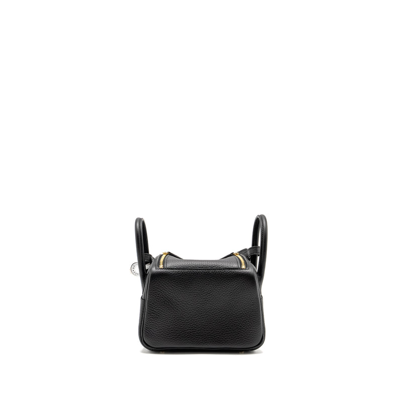 Hermes Mini  Lindy II Clemence Black GHW Stamp W