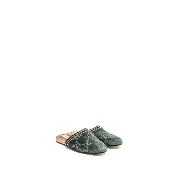 Gucci green velvet slippers online