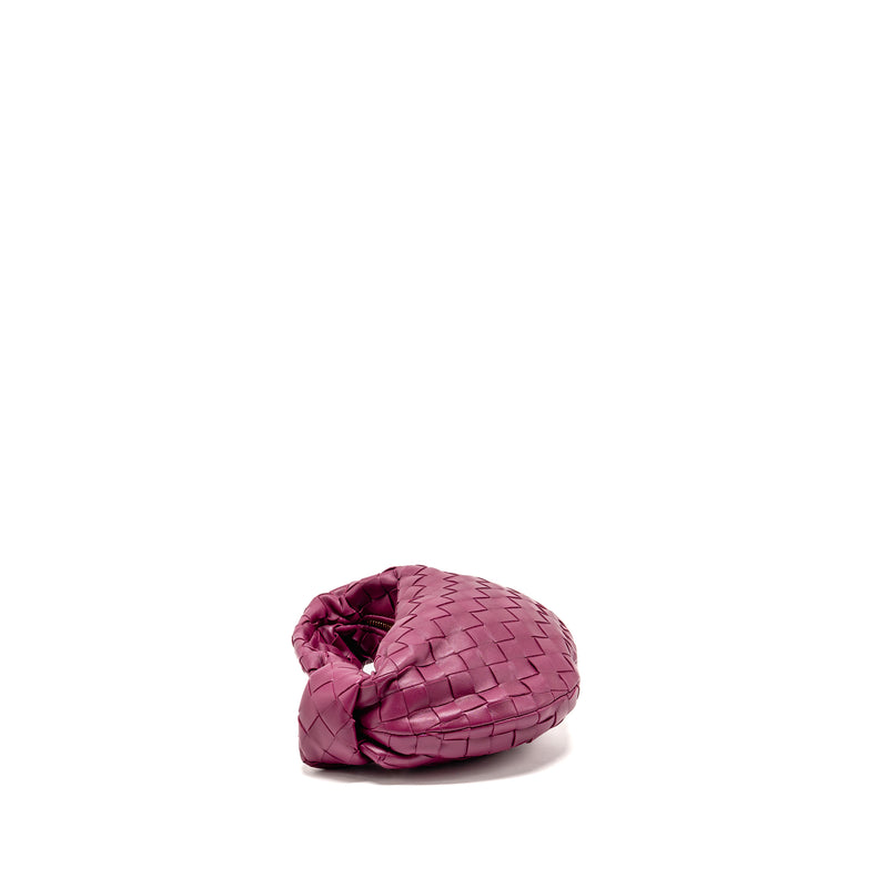Bottega Veneta Mini Jodie Lambskin Dark Pink GHW