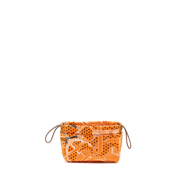 Hermes Fourbi 20 pouch silk / nylon orange SHW stamp X