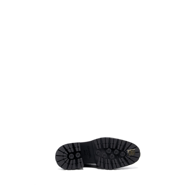 Chanel size 36.5 CC logo loafer black GHW