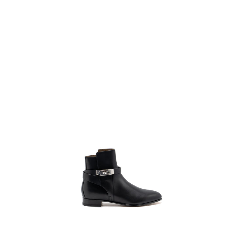 HERMES SIZE 36 NEO ANKLE BOOTS CALFSKIN BLACK SHW