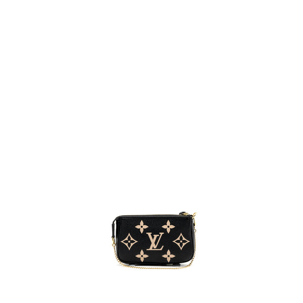 Louis Vuitton Mini Pochette Accessories Bicolour Monogram Empreinte Leather GHW (new version)