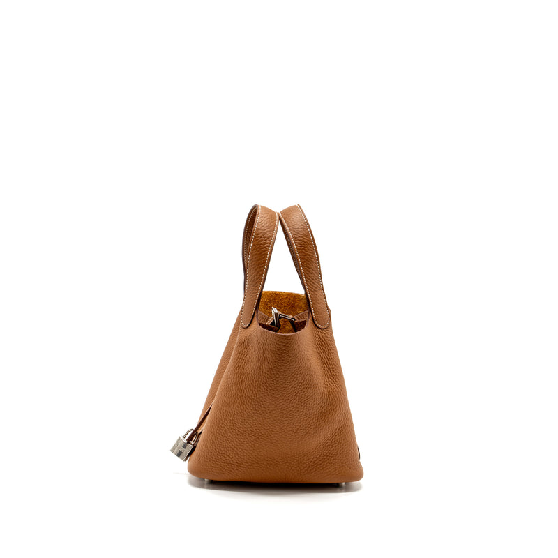 Hermes picotin 18 lock bag clemence gold SHW stamp U