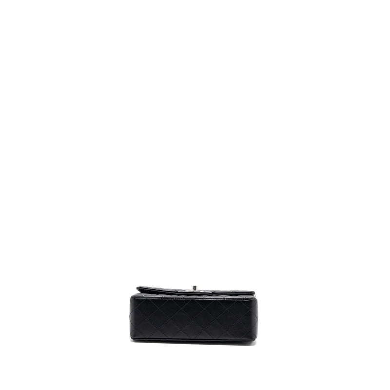 Chanel mini rectangular flap bag lambskin black with SHW (microchip)