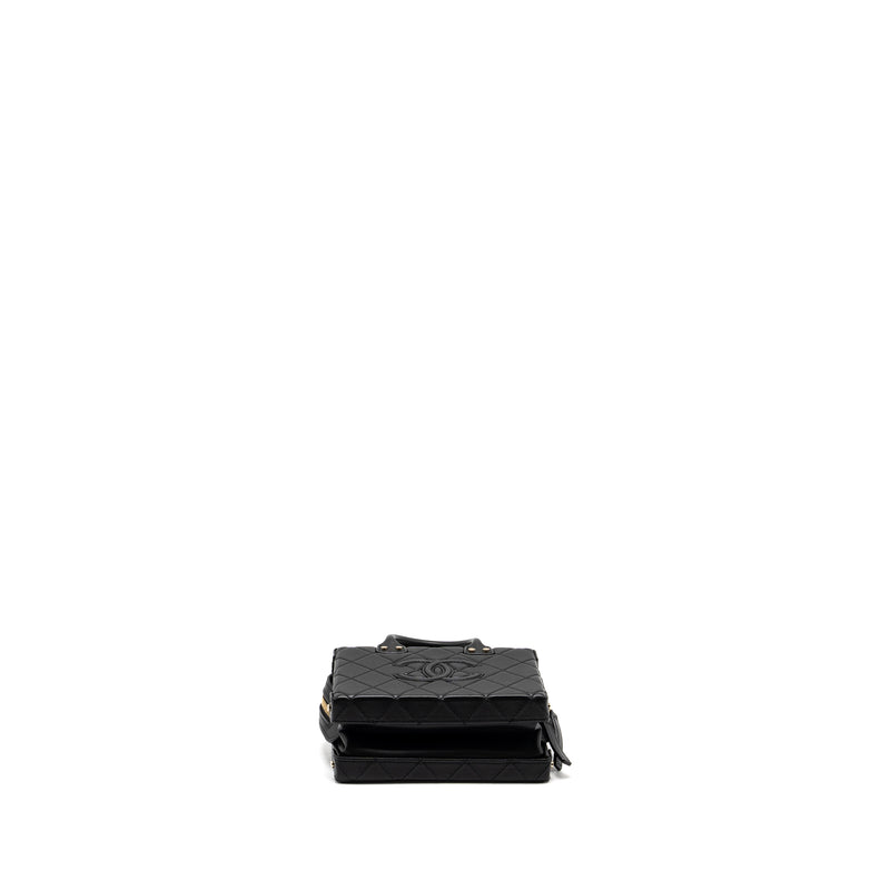 Chanel 22B Small Vanity Case Calfskin Black GHW (Microchip)