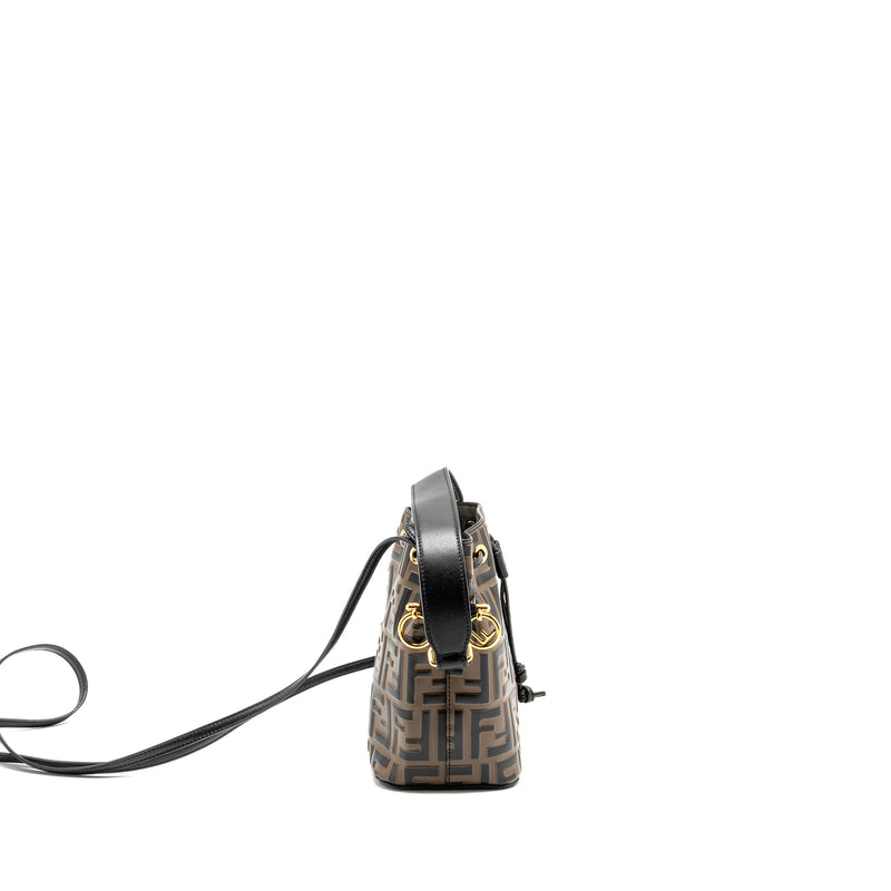 Fendi Mini Mon Tresor Bucket Bag Calfskin Brown/Black GHW