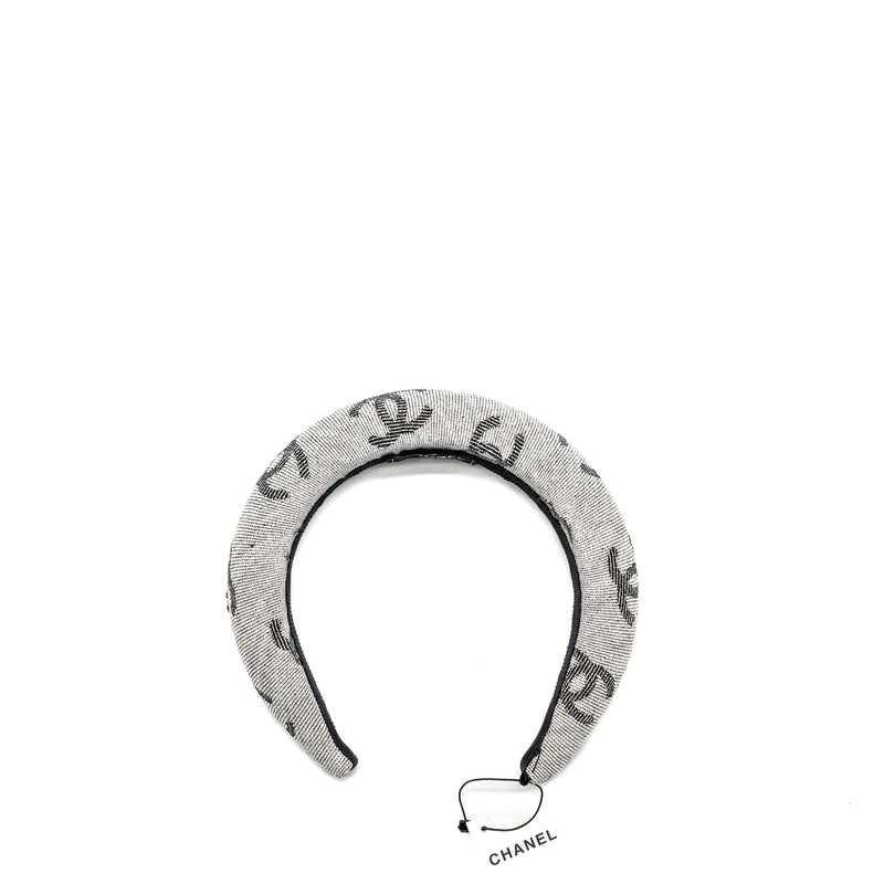 Chanel 22S CC Logo Headband Cotton White / Black