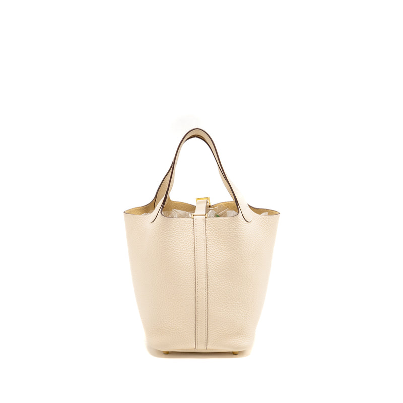 Hermes Picotin 18 Lock bag Clemence Nata GHW Stamp Z