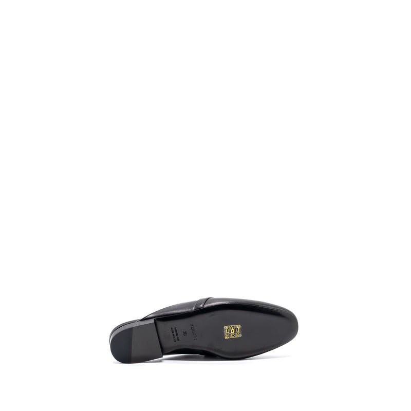 Hermes size 38 oz mule calfskin black SHW