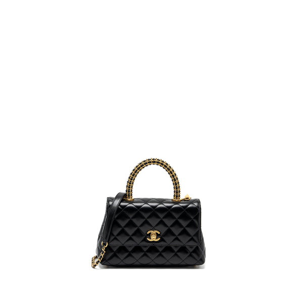 Chanel Small Coco Handle Limited Edition Smooth Calfskin Black GHW(Microchip)