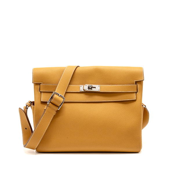 Hermes kelly messenger GM togo naturel sable SHW stamp B