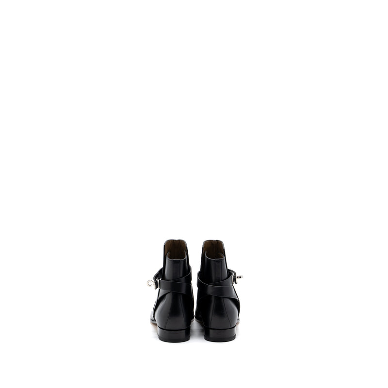 HERMES SIZE 36 NEO ANKLE BOOTS CALFSKIN BLACK SHW