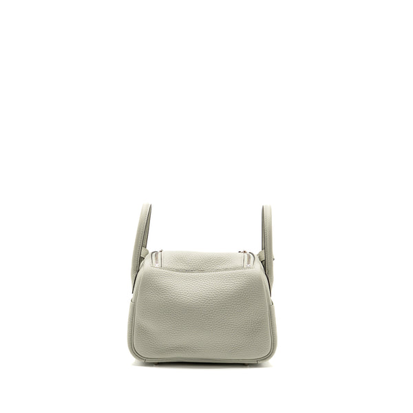 Hermes Mini Lindy Clemence Gris Neve SHW stamp B