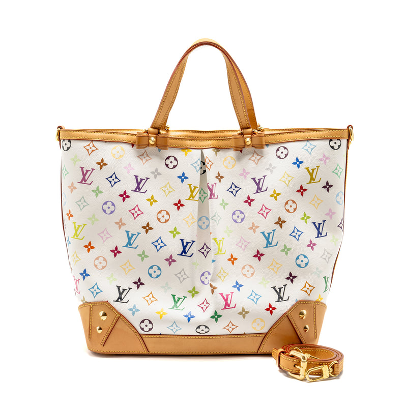 Louis Vuitton Sharleen GM Tote Bag White Monogram Canvas Multicolour GHW