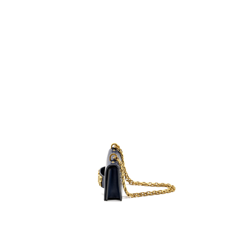 Dior Mini J’ADIOR Chain Flap Bag Calfskin Navy Blue GHW