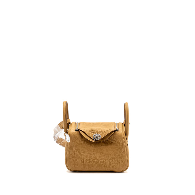 Hermes Mini Lindy Clemence Biscuit SHW Stamp B