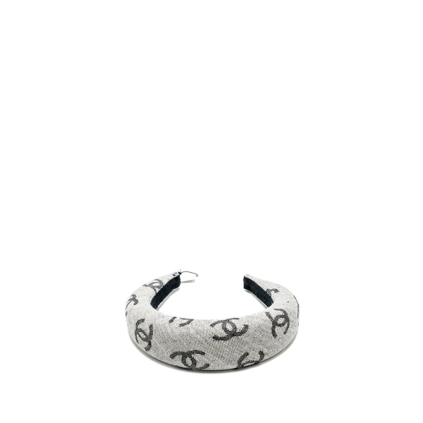Chanel 22S CC Logo Headband Cotton White / Black