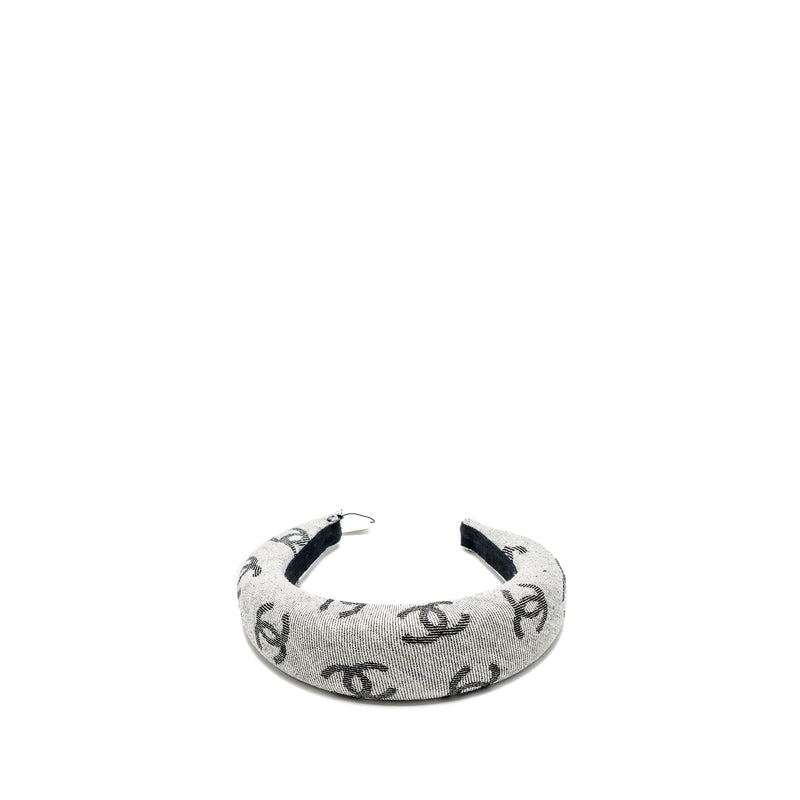 Chanel 22S CC Logo Headband Cotton White / Black
