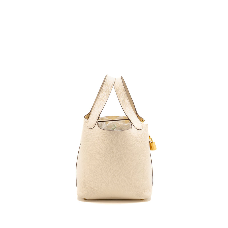 Hermes Picotin 18 Lock bag Clemence Nata GHW Stamp Z