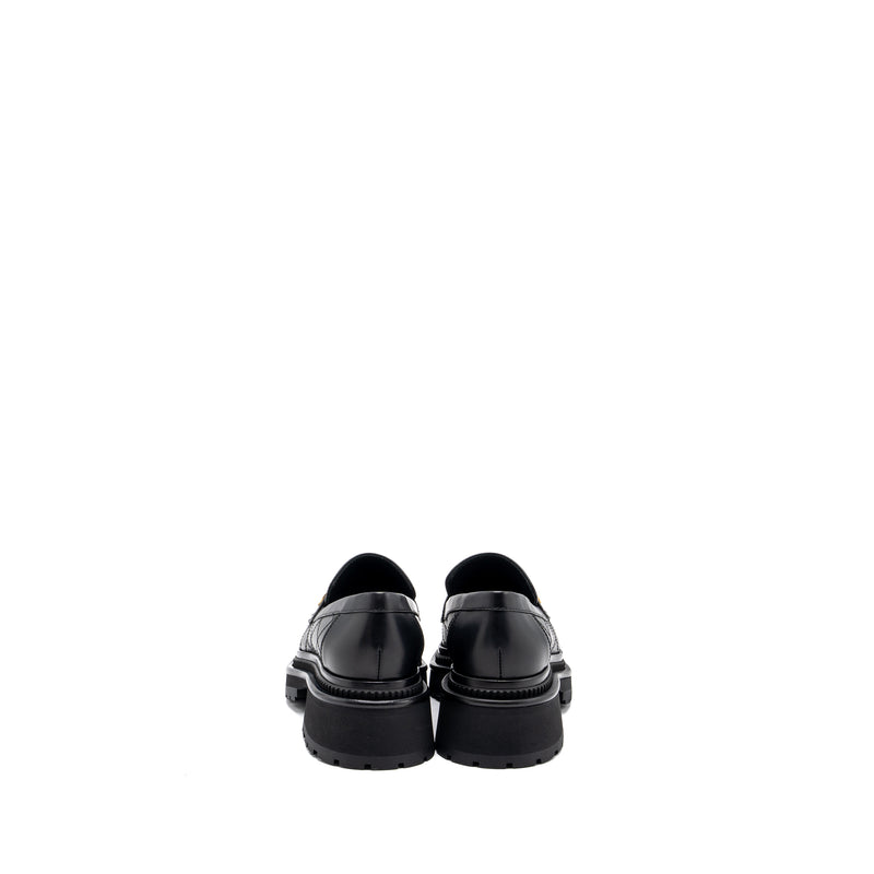 Chanel size 36.5 CC logo loafer black GHW