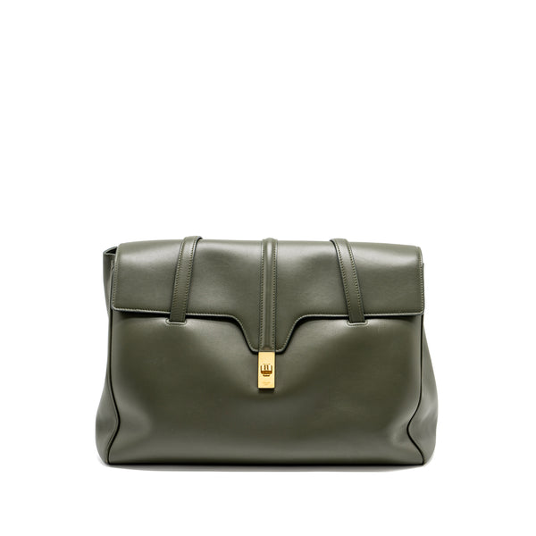 Celine Large Soft 16 Bag Smooth Calfskin Dark Green GHW